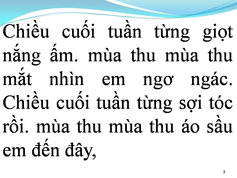 Lời bài hát BIỂN MÙA THU