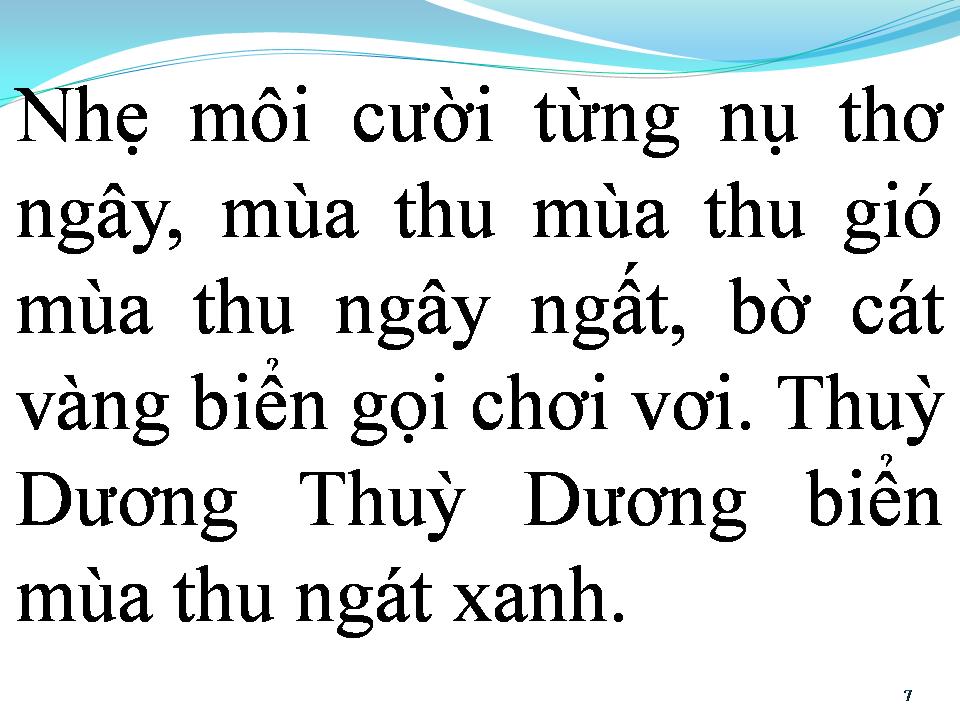 Lời bài hát BIỂN MÙA THU