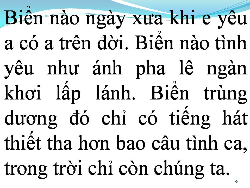 Lời bài hát BIỂN TRẮNG PHA LÊ