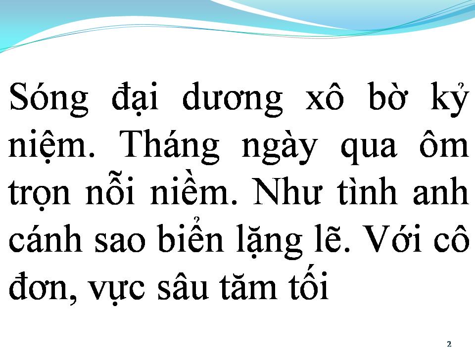 Lời bài hát BIỂN XANH TÌNH BUỒN