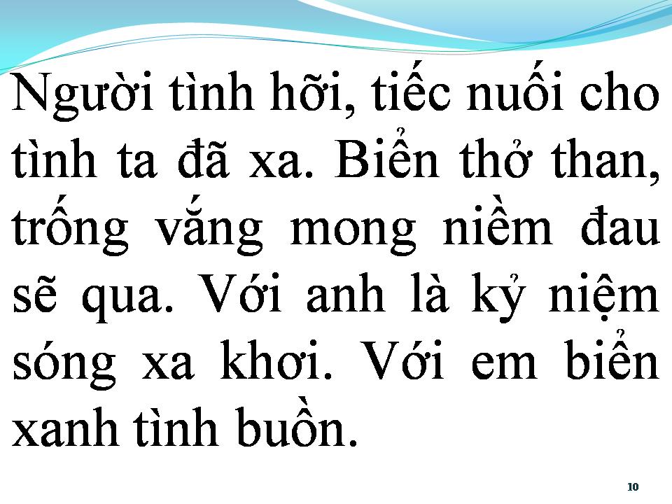 Lời bài hát BIỂN XANH TÌNH BUỒN