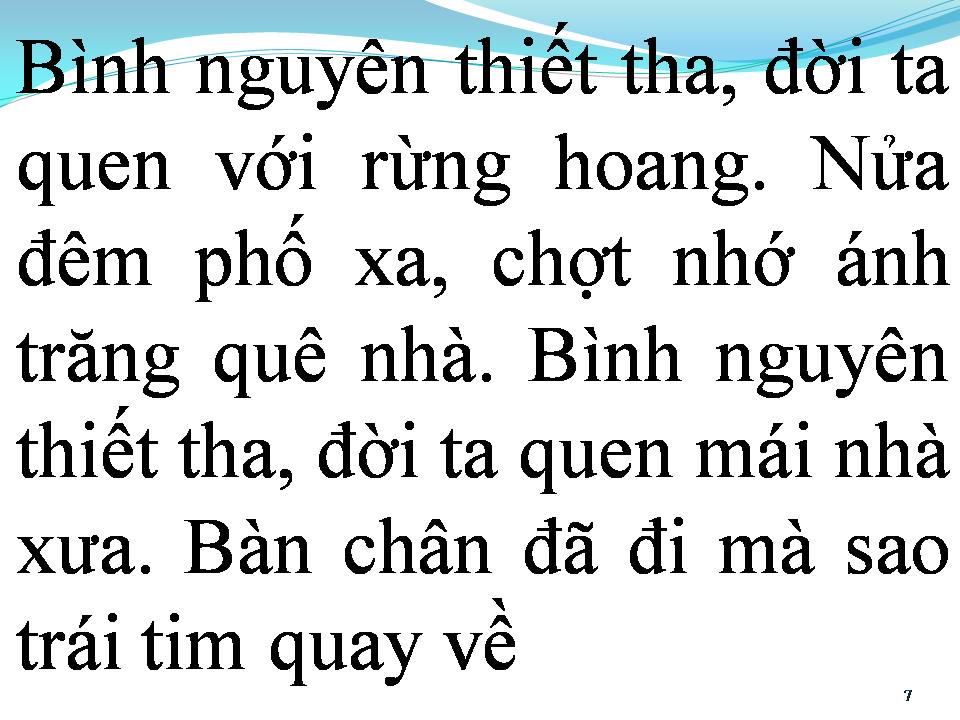Lời bài hát BÌNH NGUYÊN XA VẮNG