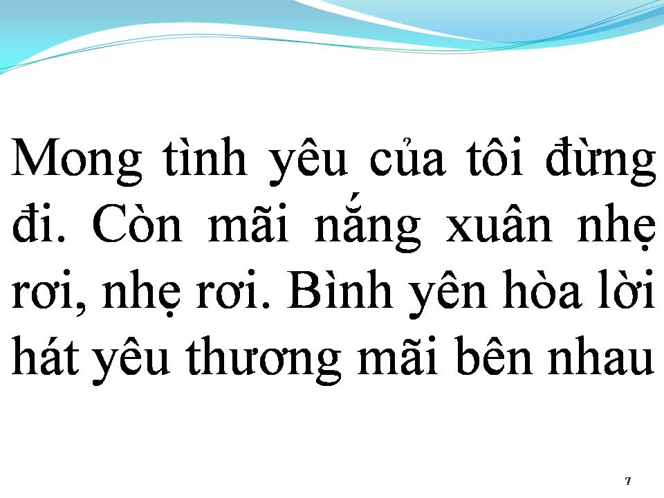 Lời bài hát BÌNH YÊN TRỞ LẠI