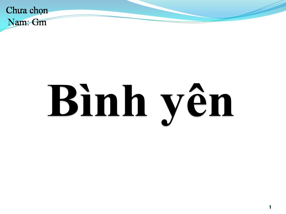 Lời bài hát BÌNH YÊN