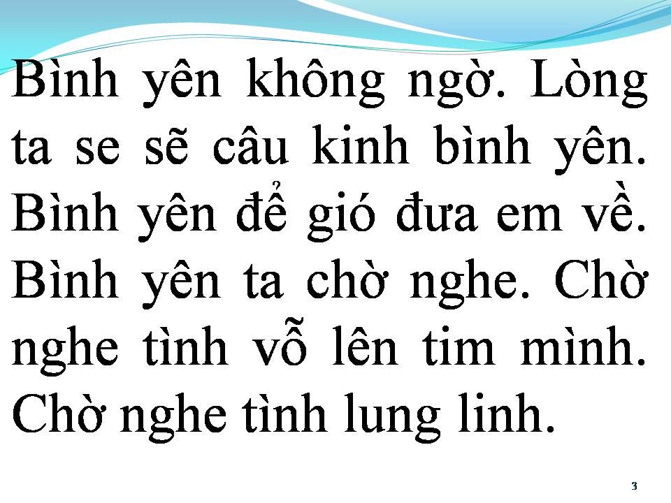 Lời bài hát BÌNH YÊN