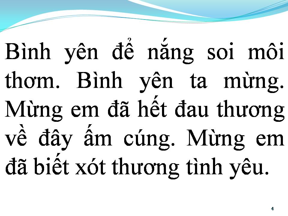 Lời bài hát BÌNH YÊN