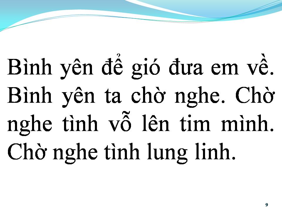 Lời bài hát BÌNH YÊN