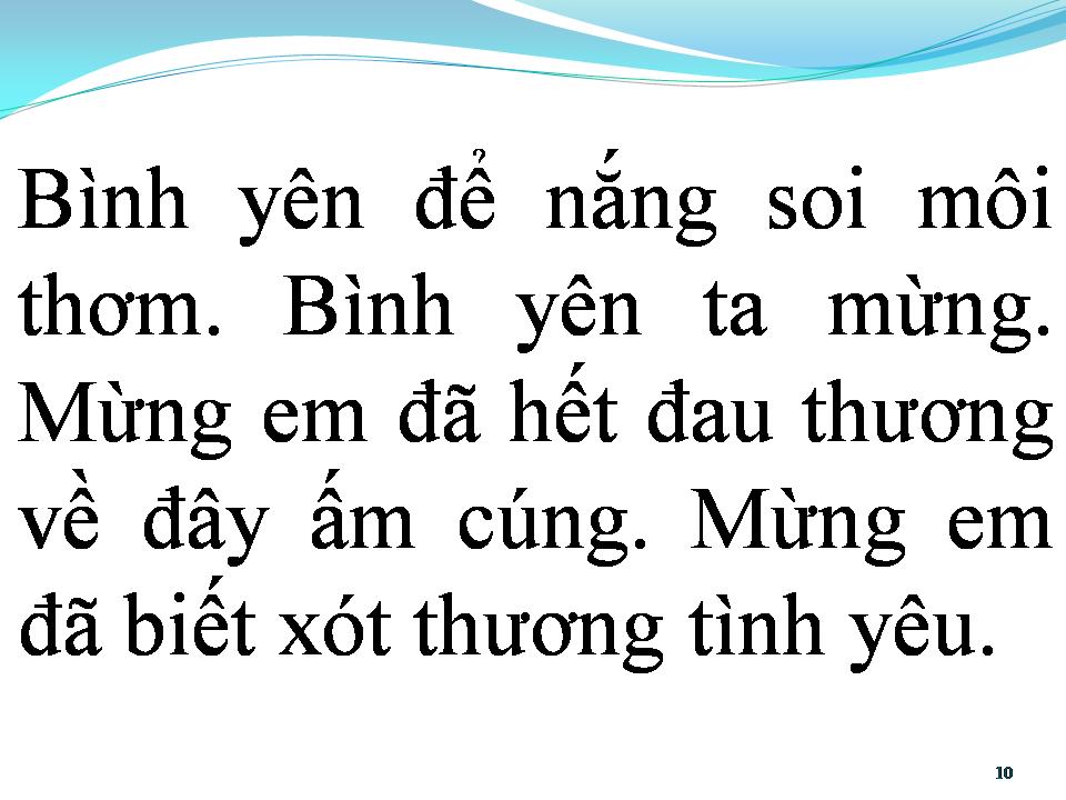 Lời bài hát BÌNH YÊN