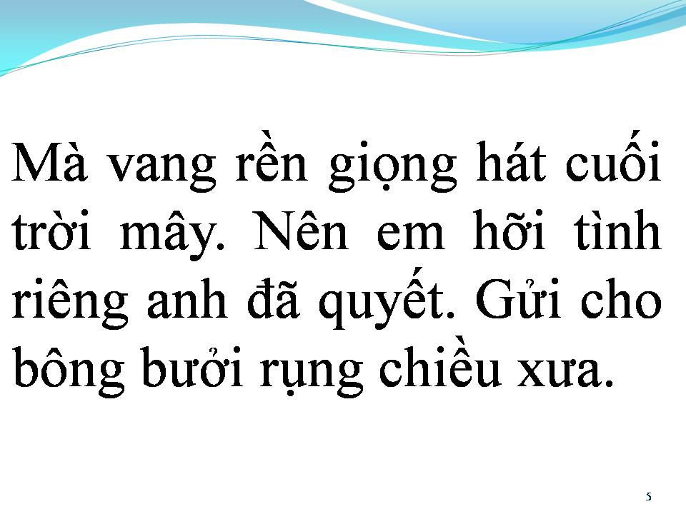Lời bài hát BÔNG BƯỞI CHIỀU XƯA