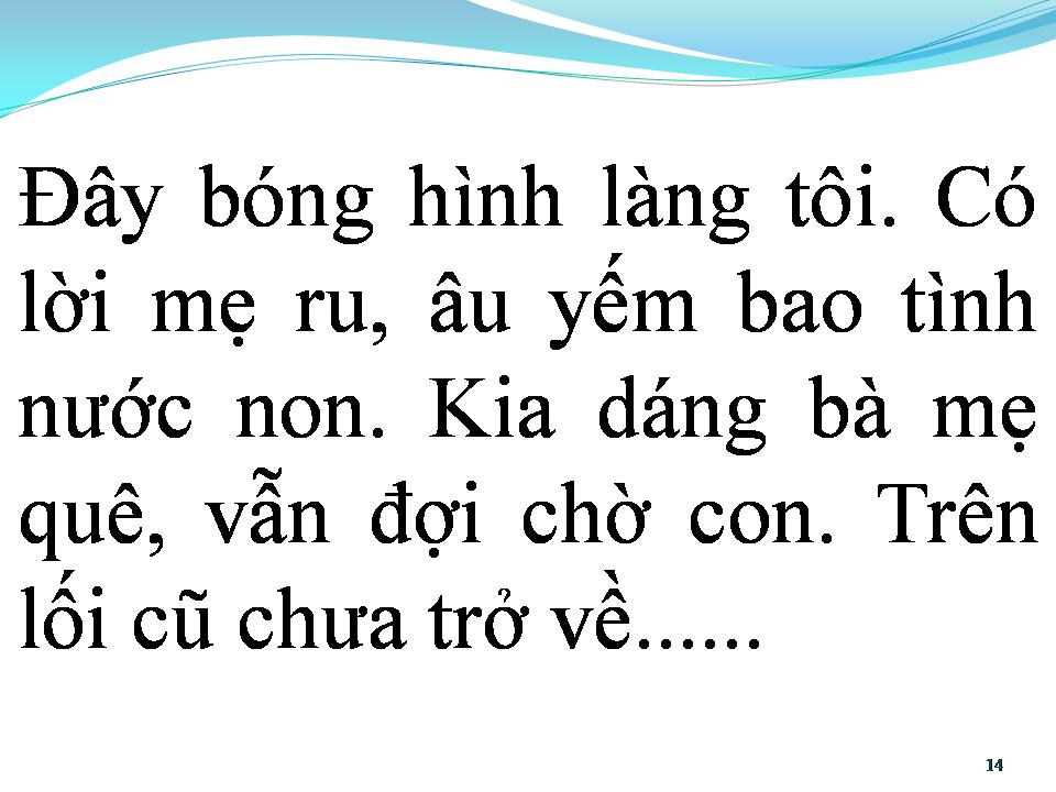 Lời bài hát BÓNG CHIỀU LÀNG TÔI