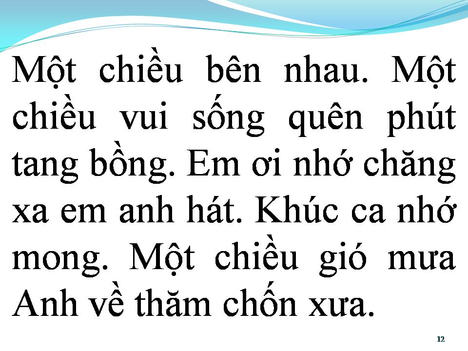 Lời bài hát BÓNG CHIỀU XƯA