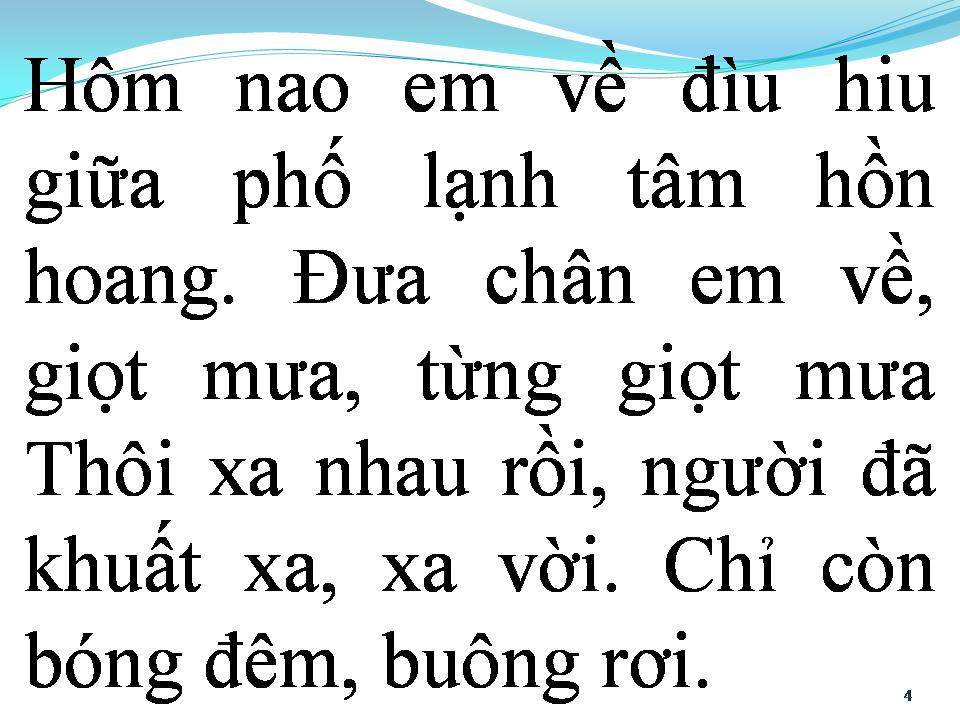 Lời bài hát BÓNG DÁNG NGƯỜI YÊU