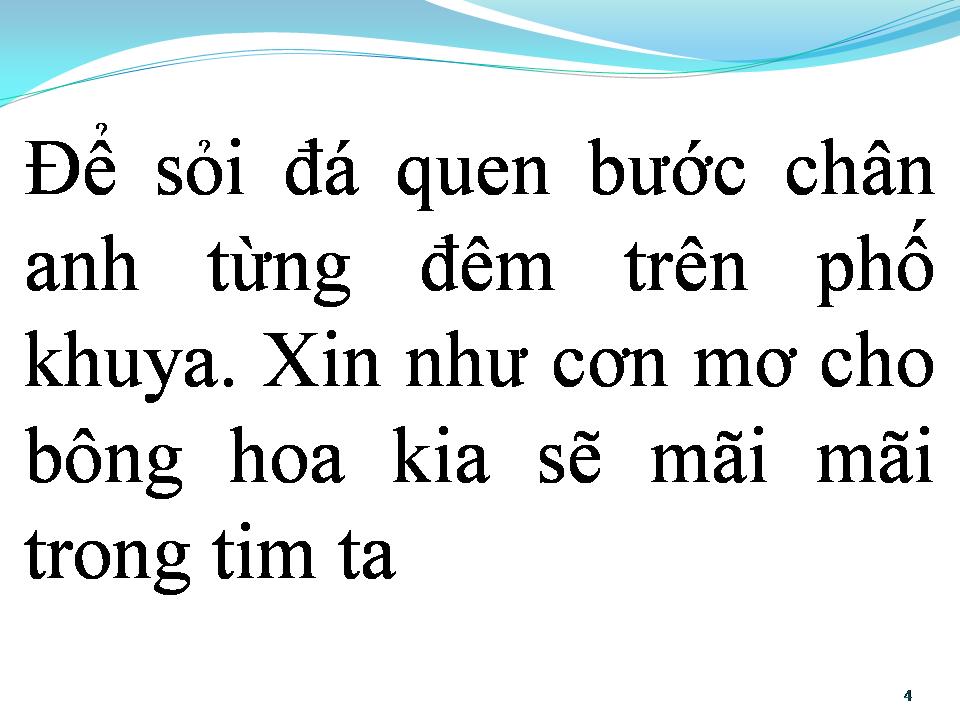 Lời bài hát BÔNG HỒNG THỦY TINH