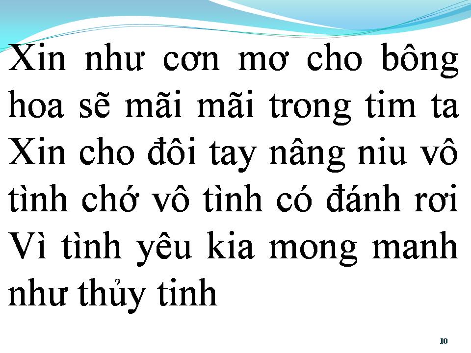 Lời bài hát BÔNG HỒNG THỦY TINH