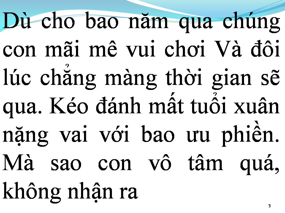 Lời bài hát BÓNG MÁT ĐỜI CON
