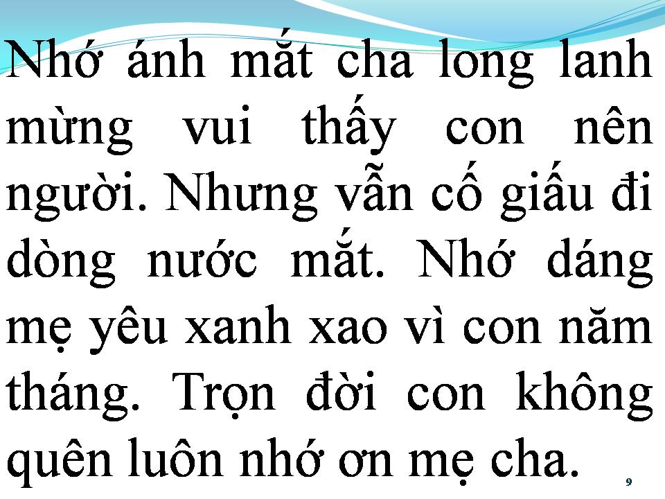 Lời bài hát BÓNG MÁT ĐỜI CON