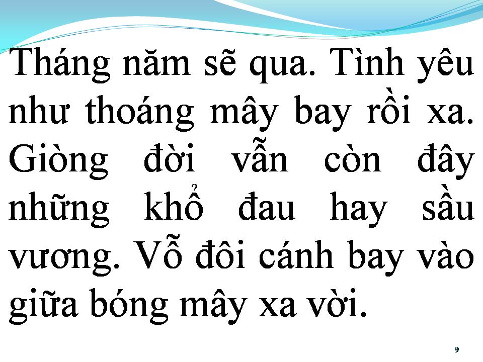 Lời bài hát BÓNG MÂY THỜI GIAN