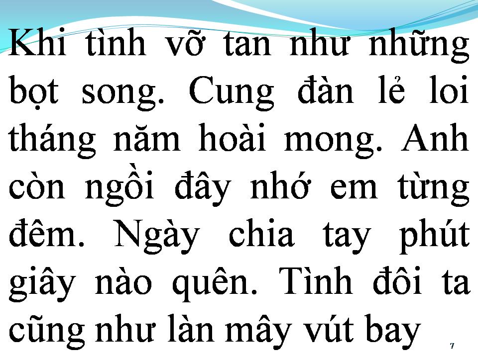 Lời bài hát BÓNG MÂY TÌNH YÊU