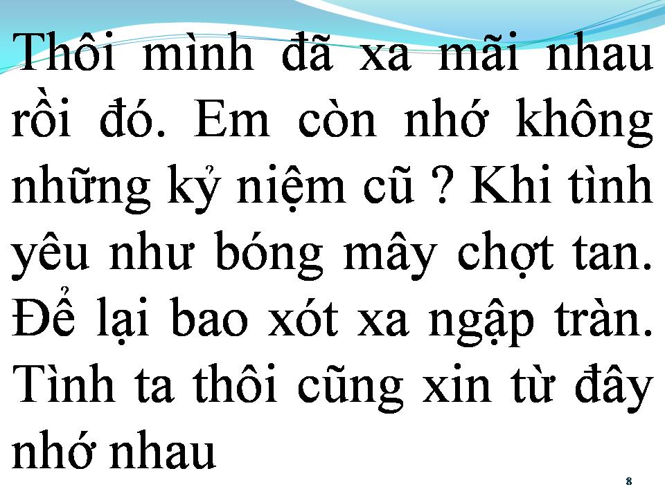 Lời bài hát BÓNG MÂY TÌNH YÊU