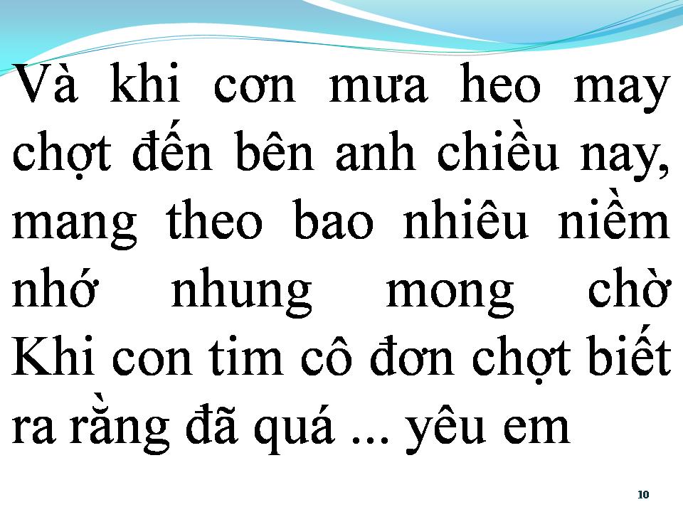 Lời bài hát BÓNG MÂY TÌNH YÊU