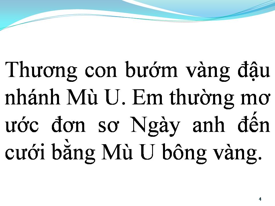 Lời bài hát BÔNG MÙ U