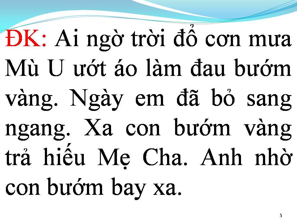Lời bài hát BÔNG MÙ U