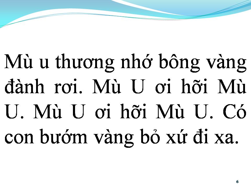 Lời bài hát BÔNG MÙ U