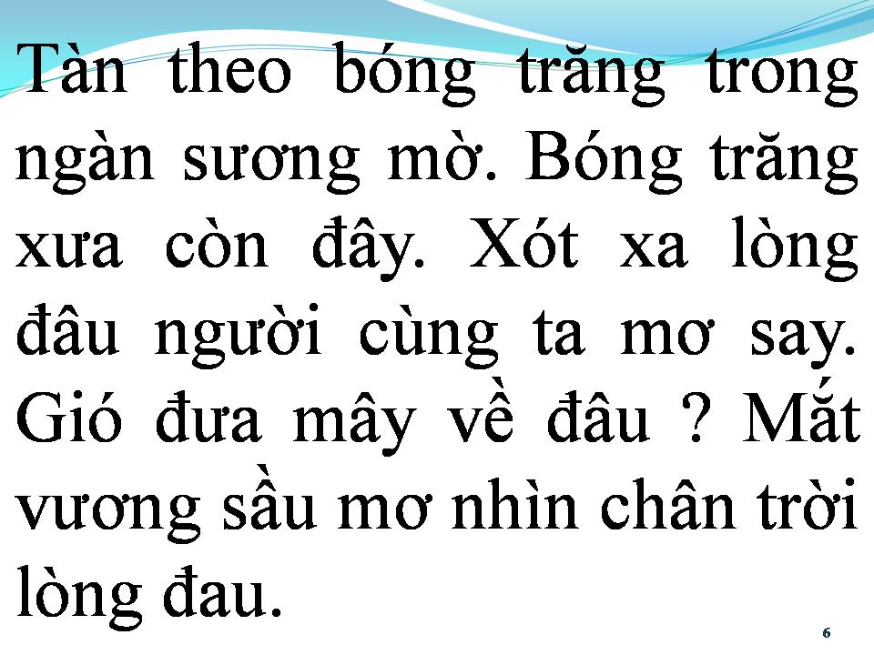 Lời bài hát BÓNG TRĂNG XƯA