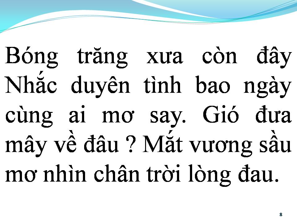 Lời bài hát BÓNG TRĂNG XƯA