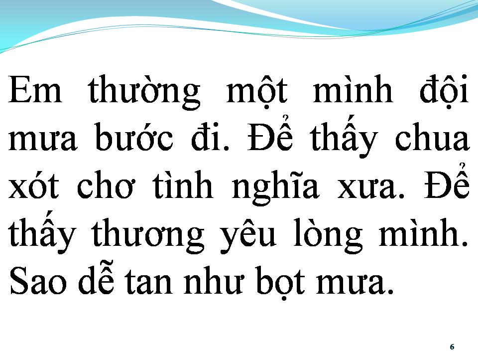 Lời bài hát BỌT MƯA