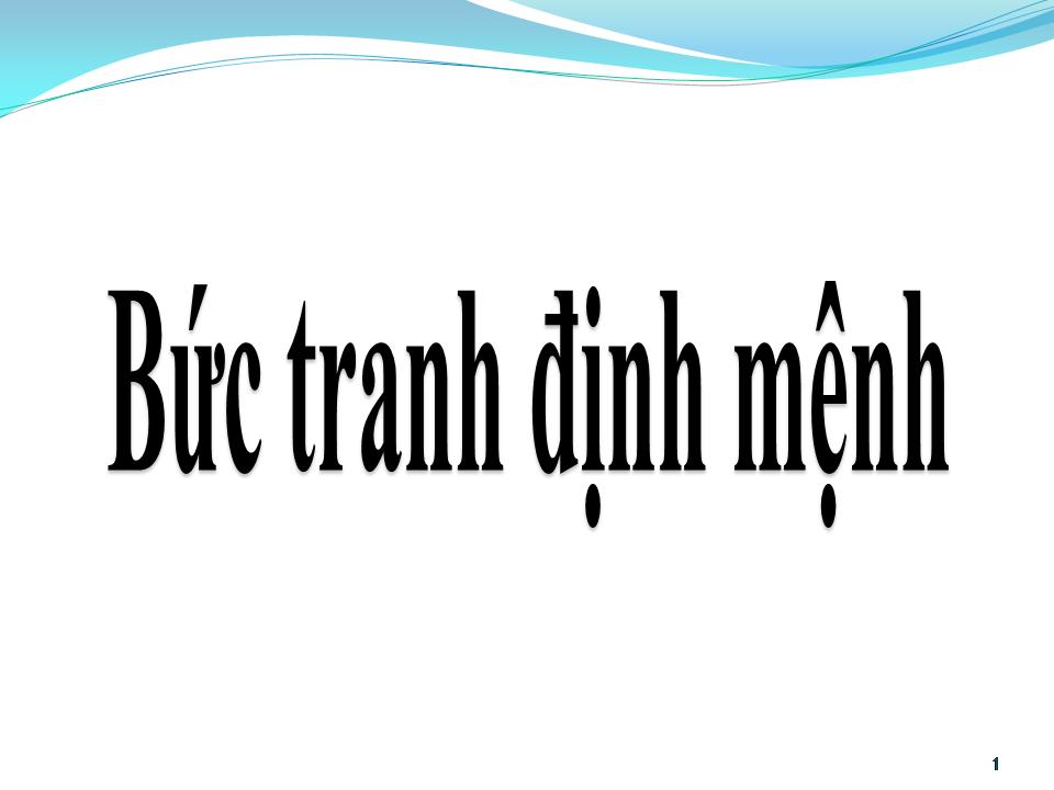 Lời bài hát BỨC TRANH ĐỊNH MỆNH