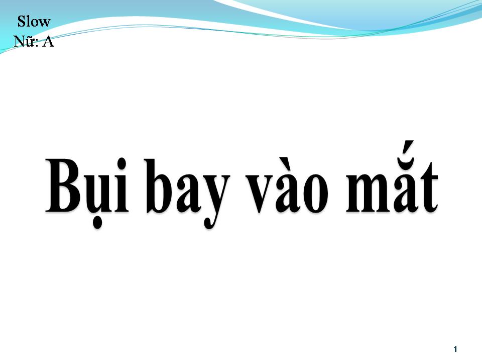 Lời bài hát BỤI BAY VÀO MẮT
