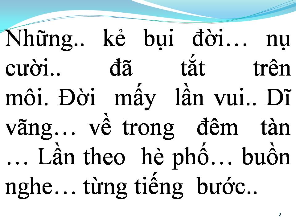 Lời bài hát BỤI ĐỜI