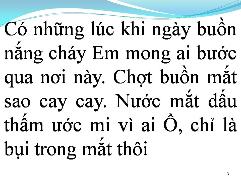 Lời bài hát BỤI TRONG MẮT EM