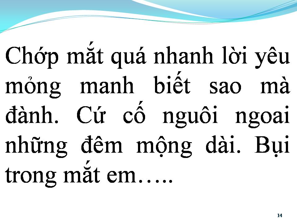Lời bài hát BỤI TRONG MẮT EM