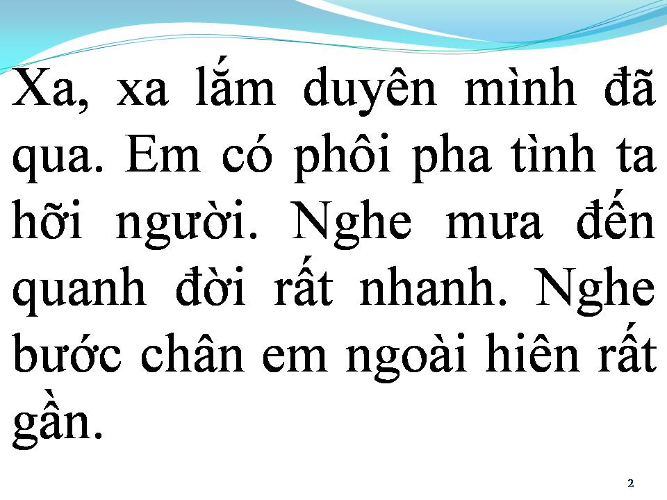 Lời bài hát BƯỚC CHÂN TRONG MƯA