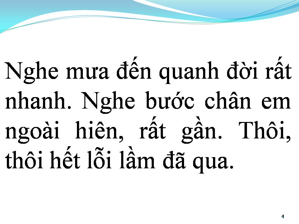 Lời bài hát BƯỚC CHÂN TRONG MƯA