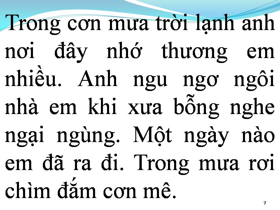 Lời bài hát BƯỚC CHÂN TRONG MƯA