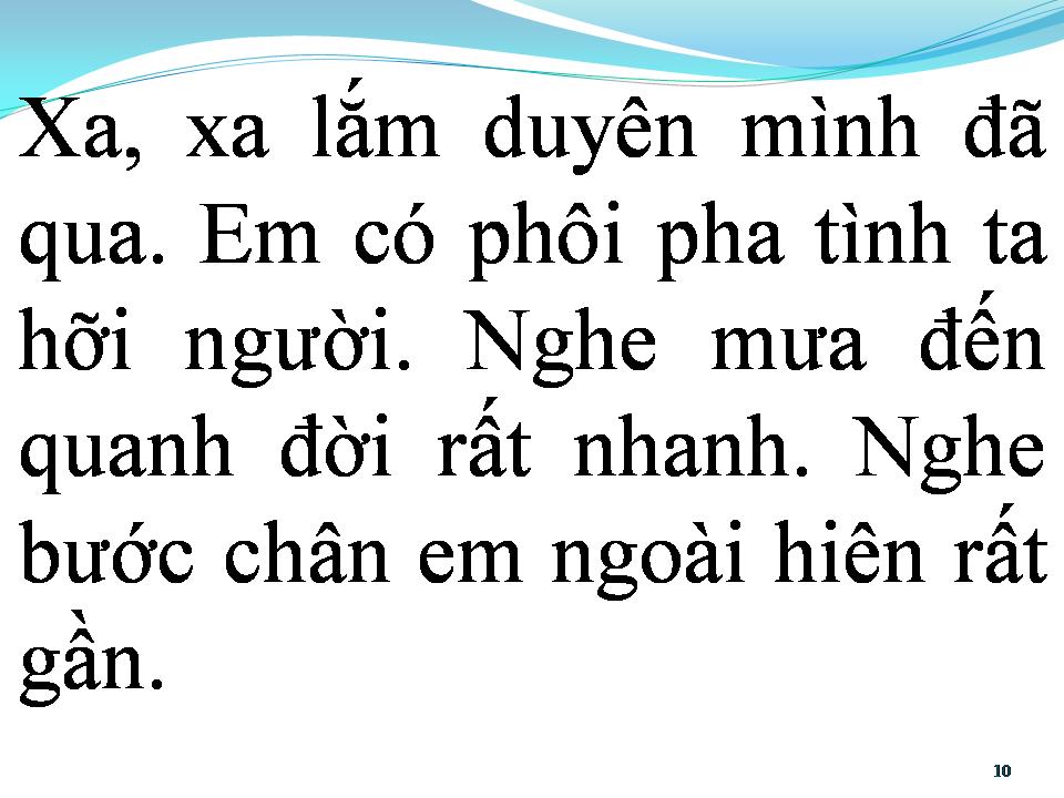 Lời bài hát BƯỚC CHÂN TRONG MƯA