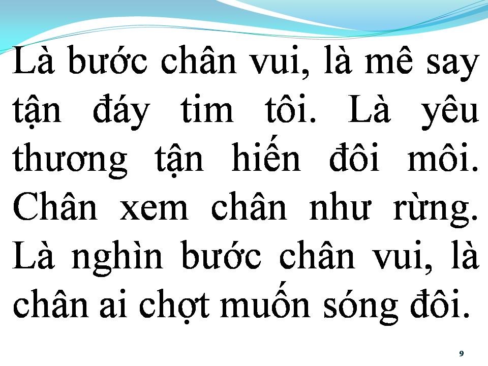 Lời bài hát BƯỚC CHÂN VUI