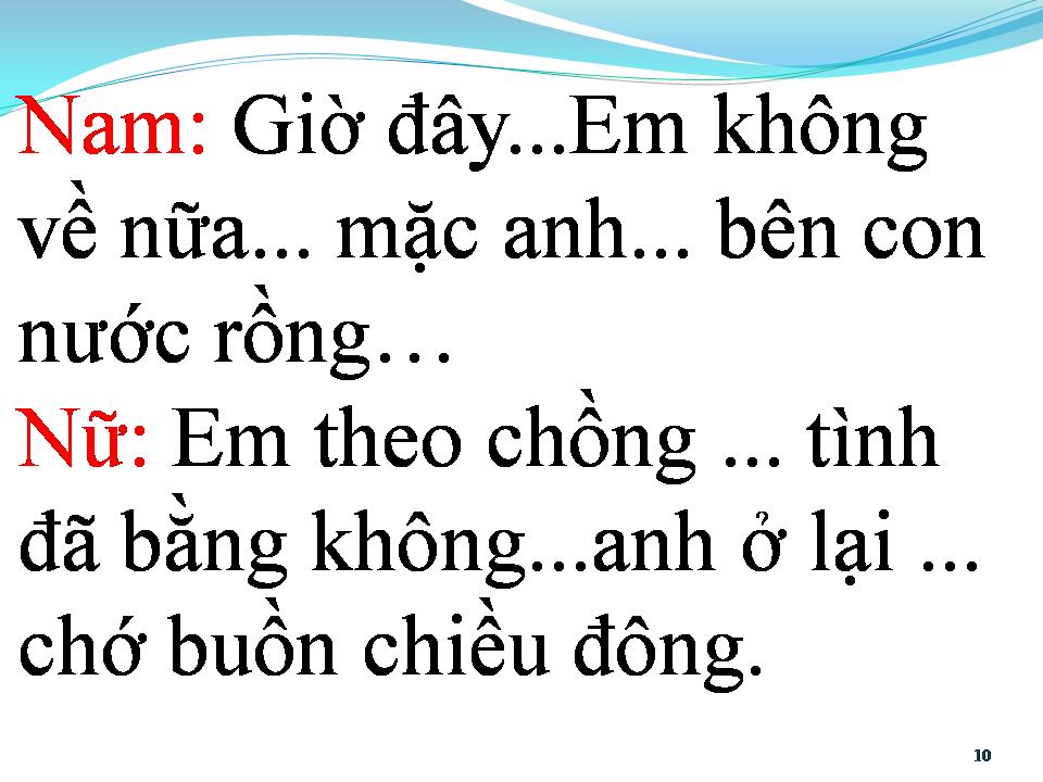 Lời bài hát BUỒN CON CÁ QUẪY ĐUÔI