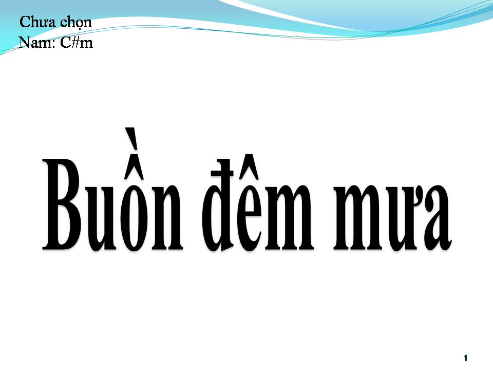 Lời bài hát BUỒN ĐÊM MƯA
