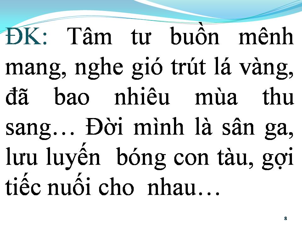 Lời bài hát BUỒN GA NHỎ