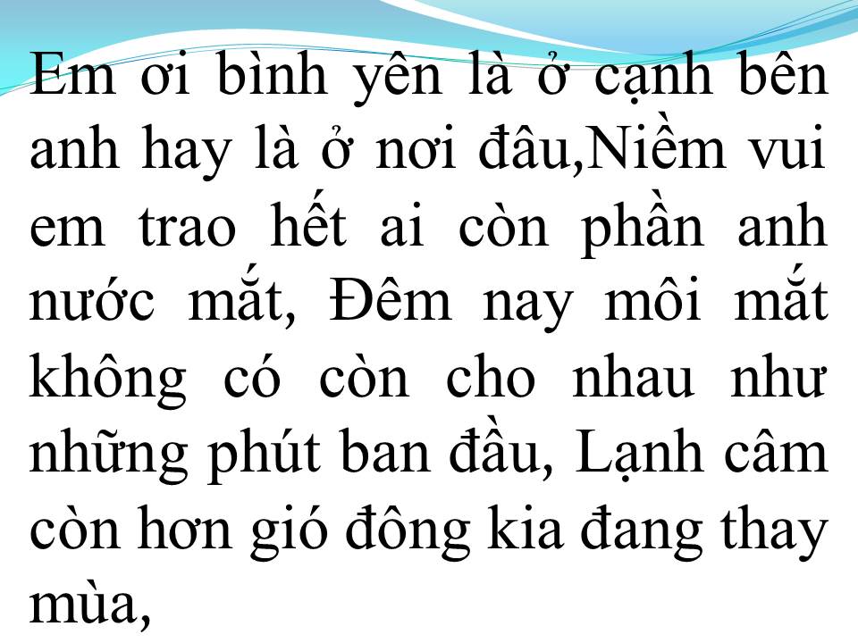 Lời bài hát BUỒN KHÔNG EM