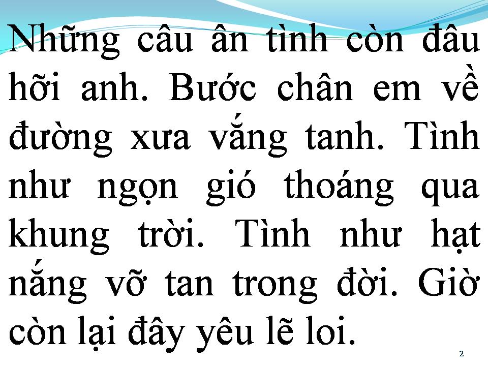 Lời bài hát BUỒN NHƯ THÔNG XANH