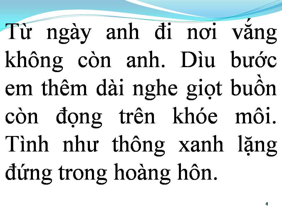 Lời bài hát BUỒN NHƯ THÔNG XANH