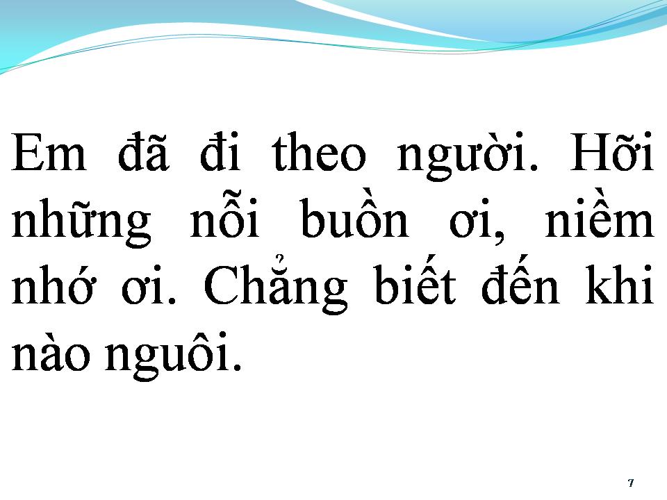 Lời bài hát BUỒN ƠI KHI NÀO NGUÔI