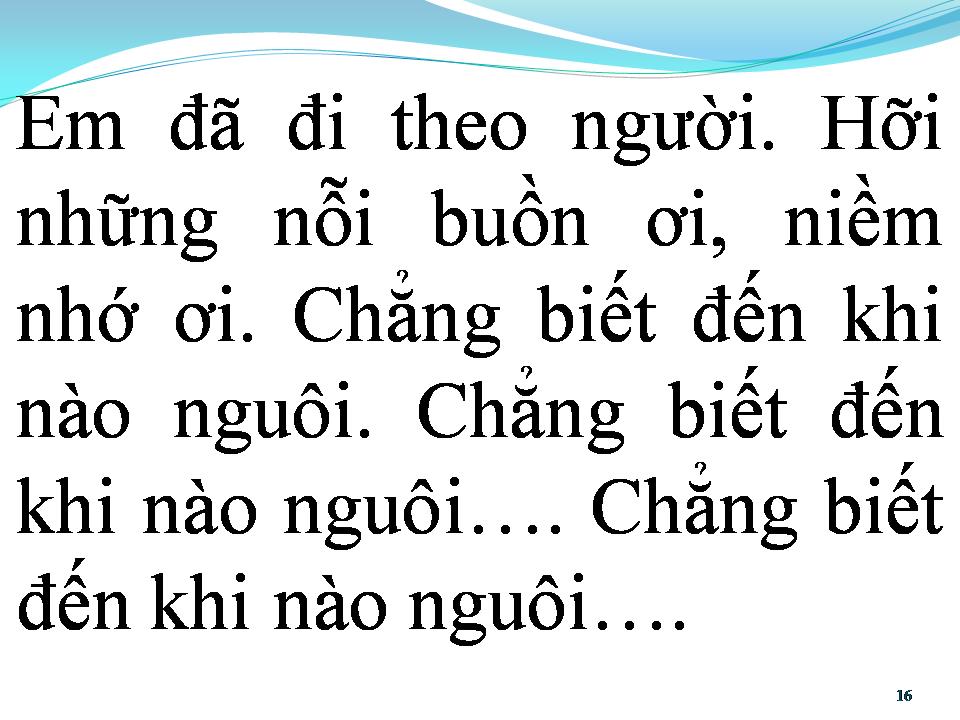 Lời bài hát BUỒN ƠI KHI NÀO NGUÔI