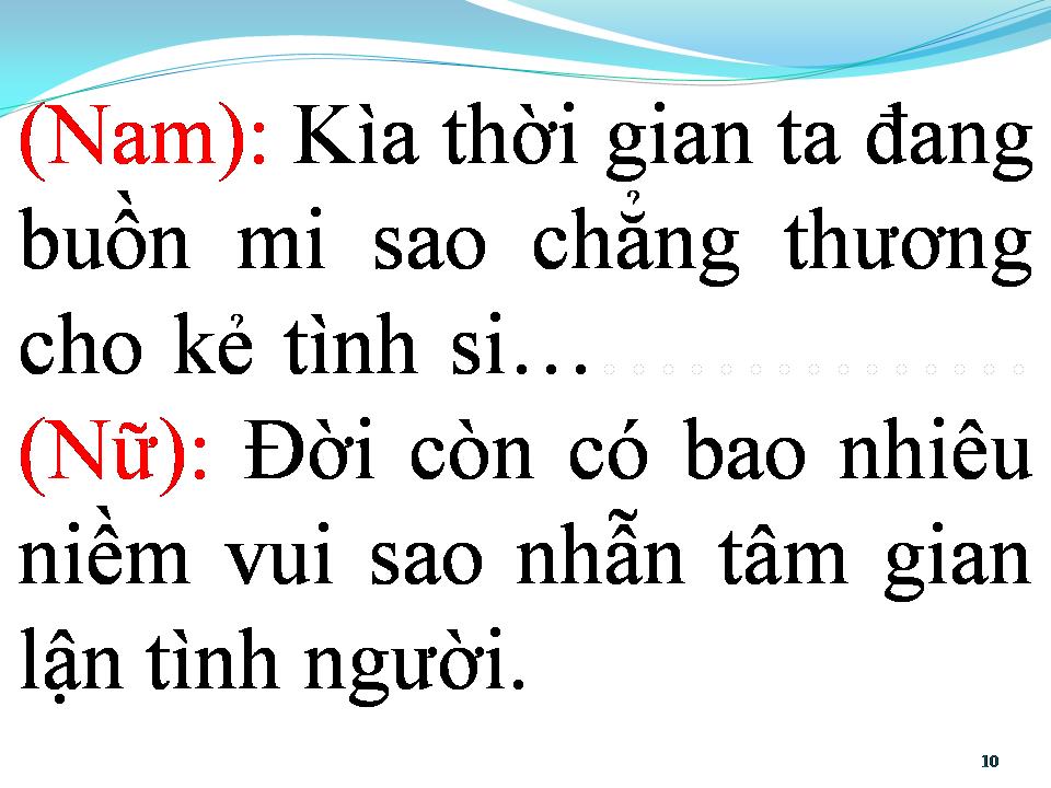 Lời bài hát BUỒN THỜI GIAN
