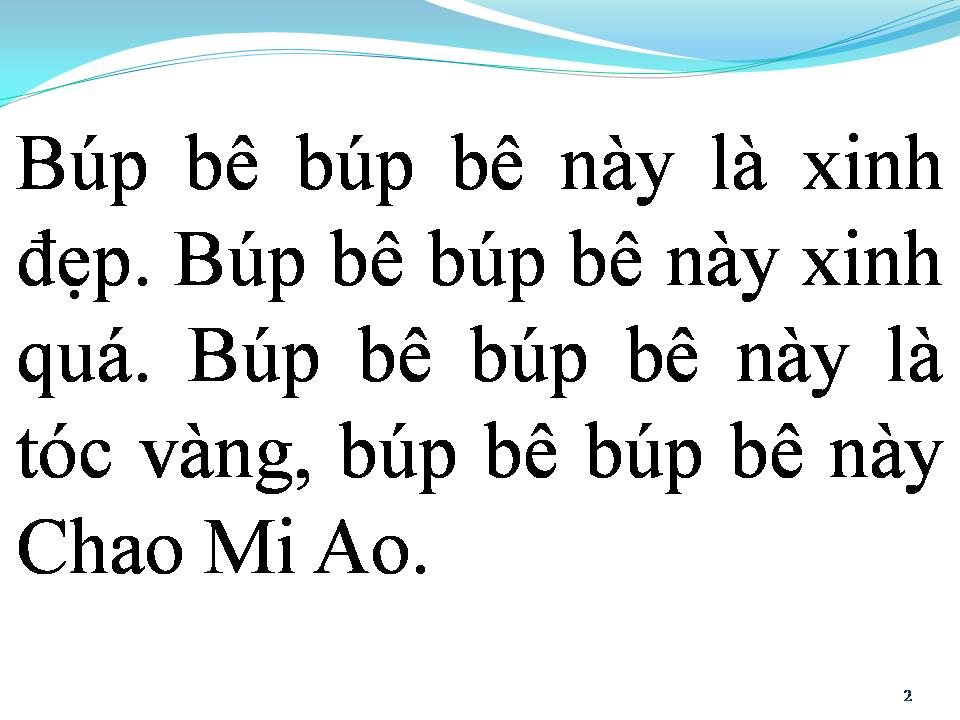 Lời bài hát BÚP BÊ CHAO MI AO